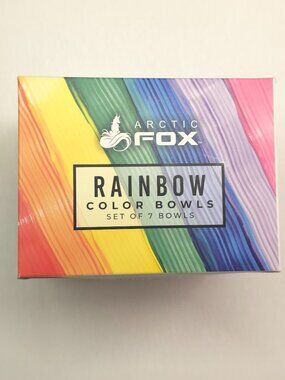 7pc Arctic Fox Interlocking Rainbow Tint Bowl Set